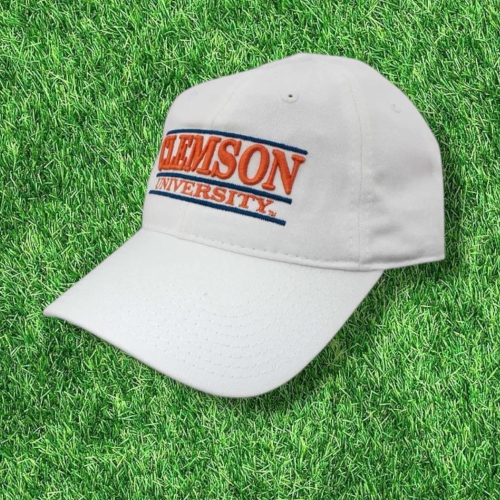 Clemson University White Embroidered Baseball Cap